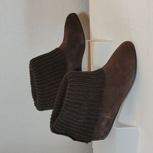 APEPAZZA Suede Ankle Sock Boot 35